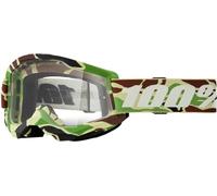 100% 461338, Maschera Strata 2 War Camo-Lente Trasparente Unisex Adulto, Nero, Taglia Unica