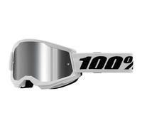 100percent Strata 2 Goggles Trasparente,Bianco Mirror Silver Lens/CAT3