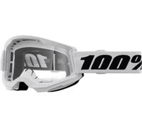 100% 461354, Maschera Strata 2 White-Lente Trasparente Unisex Adulto, Bianco, Taglia Unica