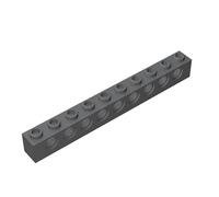 100 mattoncini forati con 10 nodi in rosso, compatibili con Lego, colori:grigio scuro