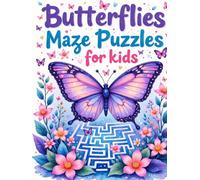 +100 Maze Butterfly Puzzles for kids: from easy to very hard puzzles!