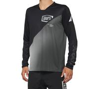 100% Men's R-Core X Manica Lunga Maglia L Nero/Grigio 40000-00002