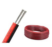 100 Metri Cavo Piattina Rosso Nero 2X0,75mmq Cavo di Prolunga Per Striscia Led M