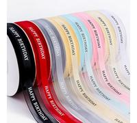 100 metri di nastro di organza trasparente personalizzato stampato personalizzato per festa nuziale nastro commemorativo bomboniera Natale comunione battesimo scatola torta imballaggio fiori