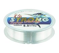 100 metri lenza da pesca, filo nylon trasparente, filo da pesca, trasparente, 0.5 mm, per pesca ricreativa, creazione di gioielli, lavorazione con perline, creazione di oggetti artigianali