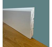 100 metri lineari di Battiscopa PREMIUM in legno MASSELLO mod.FIRENZE 120x15 laccato bianco
