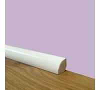 100 metri lineari di Profilo Basolino PREMIUM in legno MASSELLO Tondo 1,5x1,5cm laccato bianco