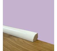 100 metri lineari di Profilo Basolino PREMIUM in legno MASSELLO Tondo 1,5x1,5cm laccato bianco (prezzo al metro)