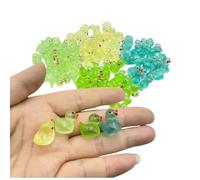 100 mini anatre in resina, 15 mm, decorazione per casa delle bambole che si illumina al buio, decorazione per acquario, micro giardino fatato, paesaggio, nascondiglio, giocattoli per feste, cesti