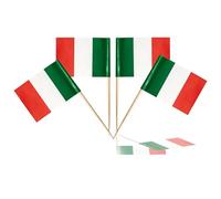 100 mini bandiere italiane su bastoncini, bandiere stuzzicadenti per etichette alimentari panini formaggio, bandiera italiana topper per cupcake paesi nazione europea bastoncini da cocktail Royal