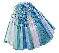 100 mini ciondoli in resina fatti a mano, in seta, per segnalibro fai da te, creazione di gioielli, chiavi, orecchini per ragazze, portachiavi, cappello da laurea, cucito con nastro, tende,