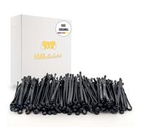 100 Mini Fermagli per capelli Bobby Pins Nero 3,4 cm in Bianco Box di capelli Aller Loving