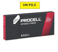 100 MINI STILO AAA DURACELL PROCELL INTENSE PROFESSIONALI LR6 MN1500 ALCALINE