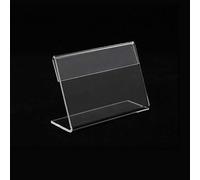 100 mini supporti espositivi in acrilico, 4 cm x 2 cm, per etichette di prezzi, biglietti da visita, cartelli ed etichette