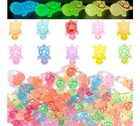 100 mini tartarughe in resina, piccole tartarughe luminose, piccole tartarughe to/y mini animali in resina, animali marini T/oys, miniatura di mare ani/male, carino mi/ni res/in ciondoli animali