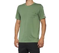 100% MISSION Athletic Short Sleeve T-shirt Olive S