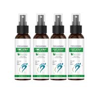 100 ml Foot Spray con olio di tè all'albero rapido per atleti, Odor Control Cracked Heel Relief Natural Heel Relief Deodorante per uomo e donna Refreshing Sanitizer Spray (4 pezzi)