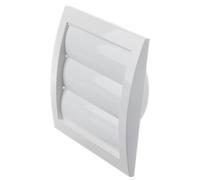 Ø 100 mm Bianca Griglia di Ventilazione in Plastica con Alette a Gravità - Griglie D'Aerazione con Rete Anti Insetti