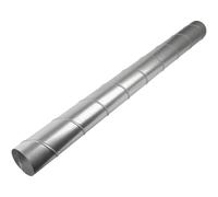 100 mm di diametro - 1,15 m di lunghezza, condotto di risciacquo rotondo e dritto, prolunga per tubo di sfiato rigido in acciaio zincato, uscita aria calda, canale metallico filettato