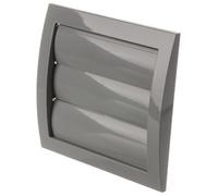 Ø 100 mm Grigia Griglia di Ventilazione in Plastica con Alette a Gravità - Griglie D'Aerazione con Rete Anti Insetti