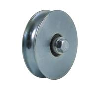 100 mm Ruota a gola tonda con 2 cuscinetti a sfera