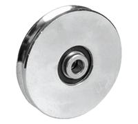 100 mm Ruota a gola tonda con scanalatura da 8 mm per cavo