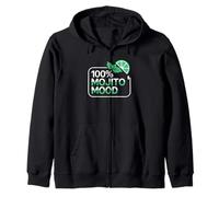 100% Mojito Mood Lime Mint Cocktail Felpa con Cappuccio