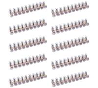 100 Morsetti unipolari, sezione 2,5mm² 2,5mmq, in stecche da 10 poli, morsetto per cablaggio forbox, campanelle, in policarbonato e ottone, per scatole di derivazione, portata 450V 24A