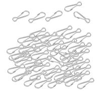 100 moschettoni in acciaio inox a molla con chiusura a scatto, per esterni, 16 mm