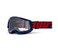 100% Strata 2 Clear Occhiali da motocross, rosso-blu per maschi