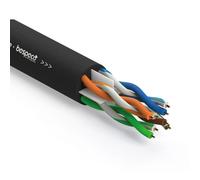 100 mt Cavo Rete Lan CAT6 Ethernet UTP Nero PVC flessibile in bobina, bespeco