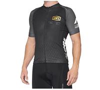 100% MTB Wear Exceeda Short Sleeve Jersey Black/Charcoal-S, Maglietta Unisex Adulto, Nero/Carbone (Multicolore)