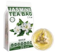 100% Natural Jasmine Tea Bag, 50g/1.76oz (2g*25bags) 茉莉花茶 Fiori di gelsomino essiccati, fiori commestibili - erbe sciolte di foglie di gelsomino puri Buds - Non-OGM - fragranza naturale