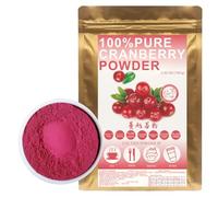 100% Natural Pure Cranberry Powder 100g/3.52oz 蔓越莓粉 Polvere di mirtillo rosso per frullati, frullati, cottura e bevande,| Senza conservanti, liofilizzato, senza zucchero aggiunto