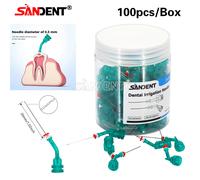 100 Needle Punte Dentale Endo Irrigation Needle Tips (Green, 100pc/pk) SANDENT