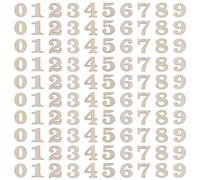 100 numeri in legno naturale, numero 0-9, numeri di legno non lavorati, compensato per artigianato fai da te, decorazione da parete