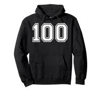 100 Numero Cento Sport di Squadra Corrispondenza Grafica Varsity Felpa con Cappuccio