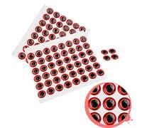 100 occhi 3D per esche da pesca, per artigianato, in gomma morbida per la costruzione di mosche, perfetti per la realizzazione di esche (12 mm rosso)