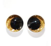 100 occhi di sicurezza per uncinetto, 50 paia di occhi di sicurezza in plastica glitterata 3D, per amigurumi, lavori a maglia e uncinetto, forniture per la creazione di bambole (oro, 25 mm)