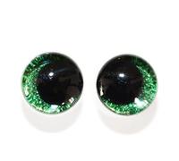 100 occhi di sicurezza per uncinetto, 50 paia di occhi di sicurezza in plastica glitterata 3D, per amigurumi, lavori a maglia e uncinetto, forniture per la creazione di bambole (verde, 25 mm)