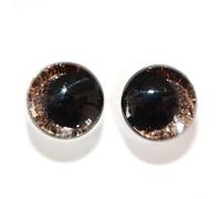 100 occhi di sicurezza per uncinetto, 50 paia di occhi di sicurezza in plastica glitterata 3D, per amigurumi, progetti a maglia e uncinetto, forniture per la creazione di bambole (marrone, 25 mm)