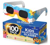 100 occhiali Eclipse Solar, omologati ISO 12312-2, confezione da 6 con 2 lenti fotografiche per smartphone, approvati secondo la norma ISO, con certificazione CE: occhiali per vedere eclissi solari