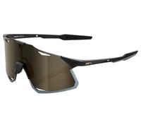 100 occhiali hypercraft nero opaco lenti a specchio oro