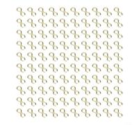 100 occhielli da pesca e occhi piombati, occhi in filo per pesca alla spigola in tutte le condizioni (giallo L)