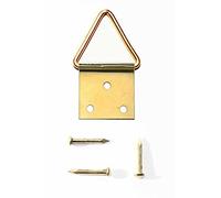 100 occhielli pieghevoli per quadri, dimensioni: 5 (40 x 20 mm), con chiodi, ganci per quadri, ganci per quadri