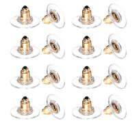 100 orecchini a perno con chiusura trasparente in gomma, chiusura universale per orecchini di sicurezza