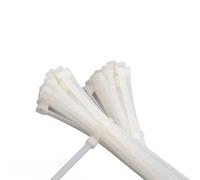 100 organizer autobloccanti in plastica e nylon, 3 x 100 mm, organizer per manette e cavi, per la gestione delle cerniere dei bagagli (bianco, 4 x 150 mm)
