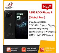 100% originale ASUS ROG Phone 9 5G Smartphone Snapdragon 8 Elite 6.78 "185Hz Display 5800mAh 65W Ricarica Android 15 Global Rom 12GB 256GB Black Global Rom