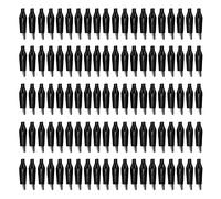 100 Pack Electric Test Clip Alligator Clips | Heavy Duty Battery Charger Clamp with Large Opening | Multi - Purpose Test Leads for Electronics/Automotive/Home | PVC + Steel, 5A (Nera)