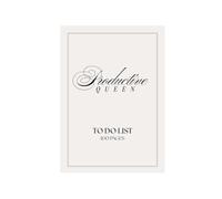 100-Page To-Do List Book - Productive Queen Planner | You Go Girl Daily Checklist Notebook | Gift Giving Stationary | Clean Girl Aesthetic Beige Organiser Journal | Daily Checklist